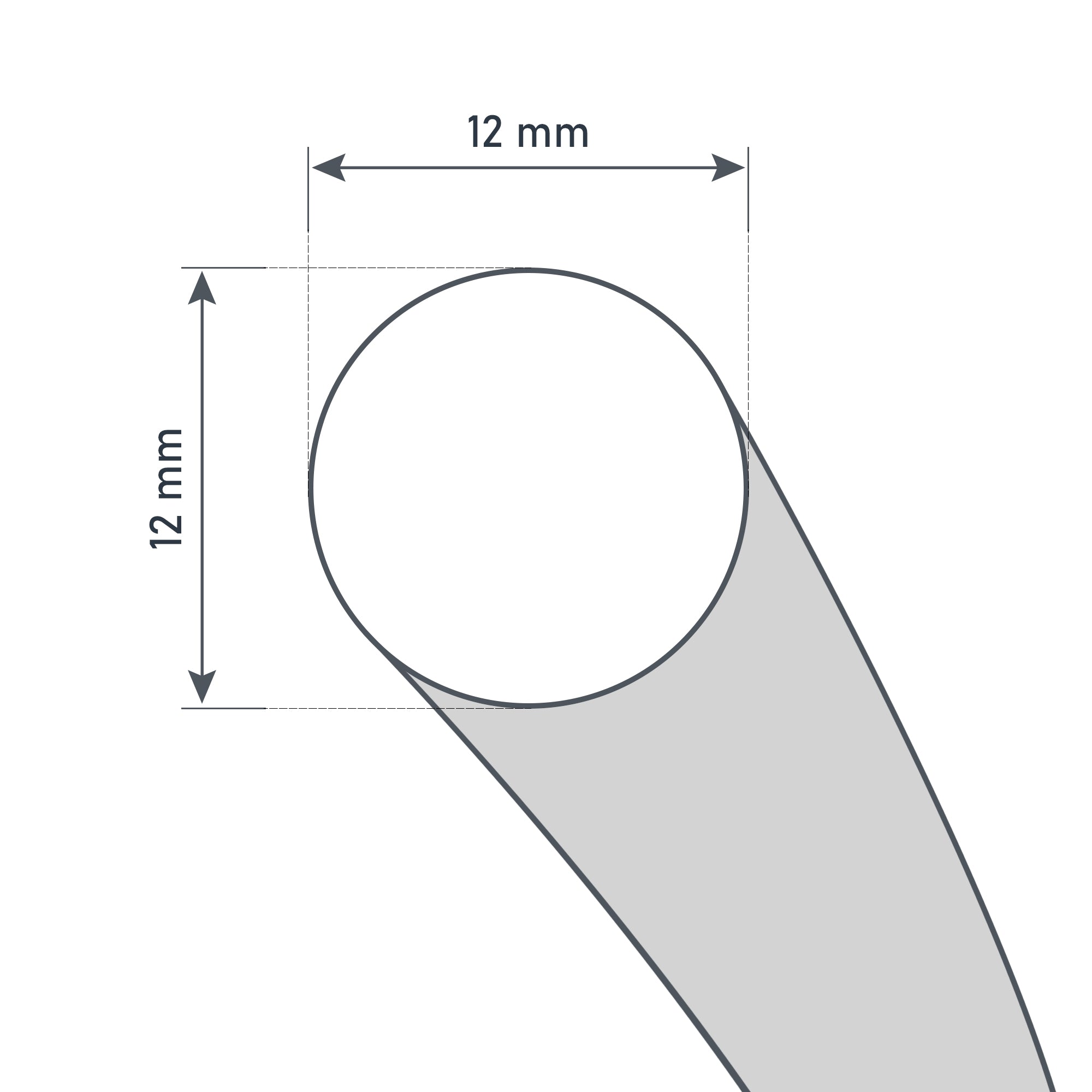 Ofendichtung, Dichtschnur 12 mm ( Länge nach Wahl ) mit Kleber und Endband